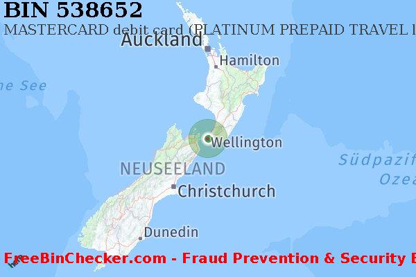 538652 MASTERCARD debit New Zealand NZ BIN-Liste