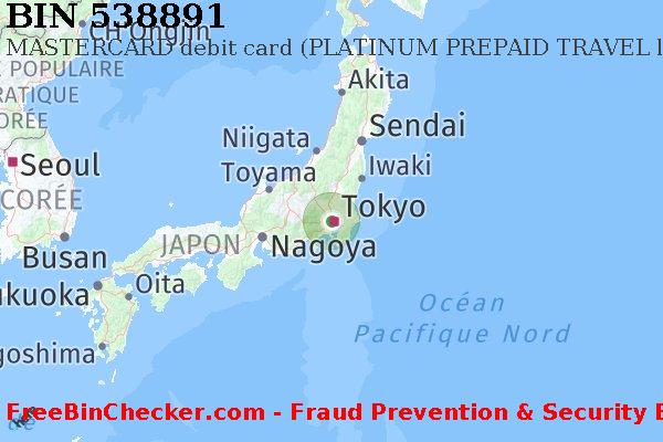 538891 MASTERCARD debit Japan JP BIN Liste 
