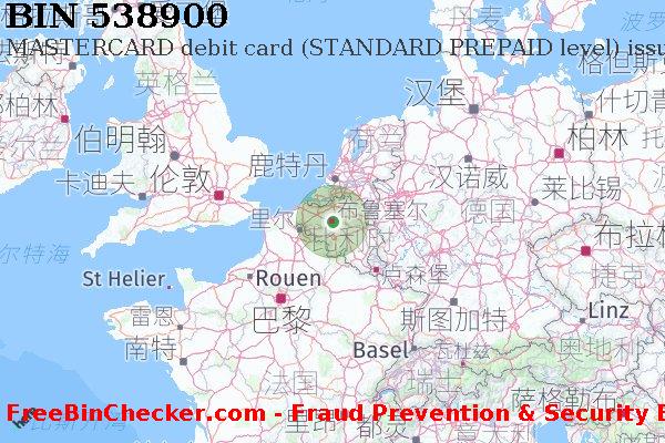 538900 MASTERCARD debit Belgium BE BIN列表