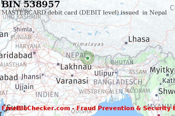 538957 MASTERCARD debit Nepal NP BIN-Liste