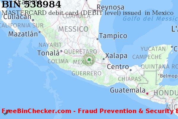 538984 MASTERCARD debit Mexico MX Lista BIN