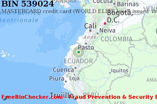 539024 MASTERCARD credit Ecuador EC Lista BIN