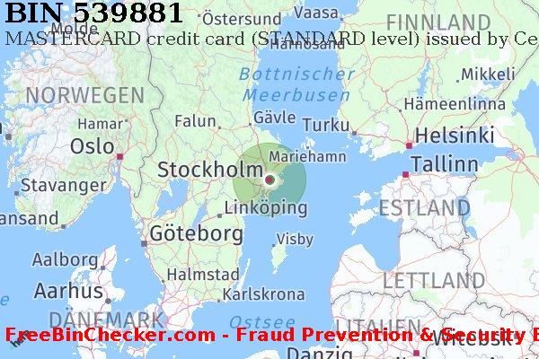 539881 MASTERCARD credit Sweden SE BIN-Liste