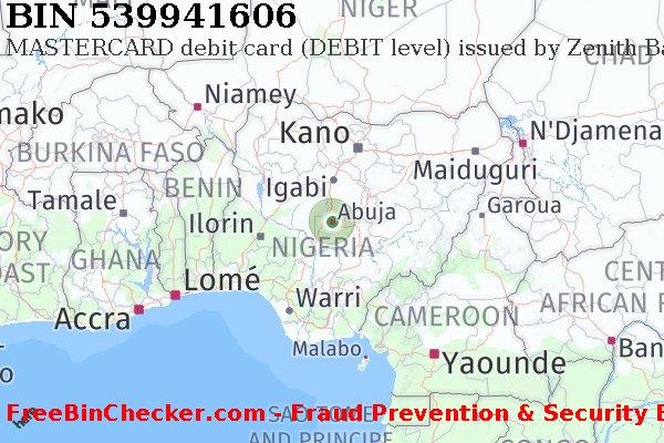 539941606 MASTERCARD debit Nigeria NG BIN List