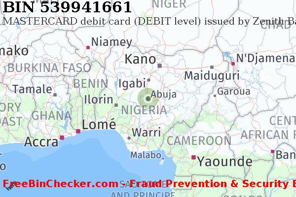 539941661 MASTERCARD debit Nigeria NG BIN List