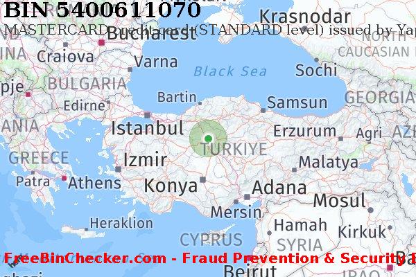 5400611070 MASTERCARD credit Turkey TR BIN List