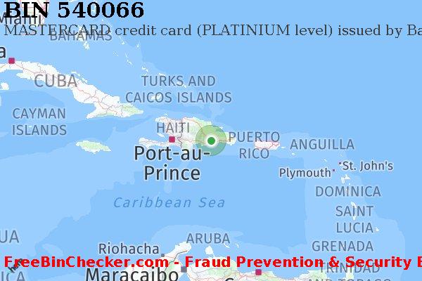 540066 MASTERCARD credit Dominican Republic DO বিন তালিকা