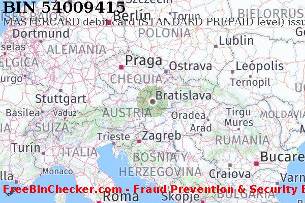 54009415 MASTERCARD debit Slovakia (Slovak Republic) SK Lista de BIN