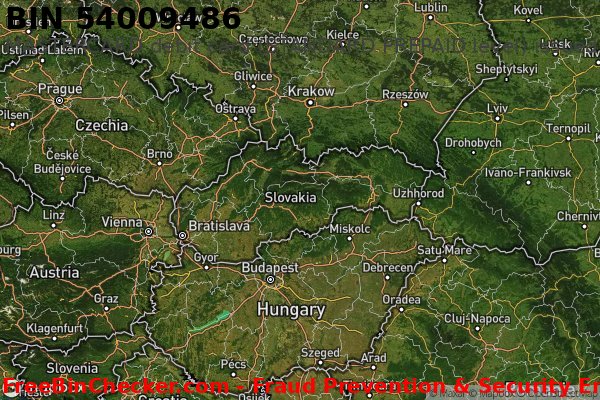 54009486 MASTERCARD debit Slovakia (Slovak Republic) SK BIN List
