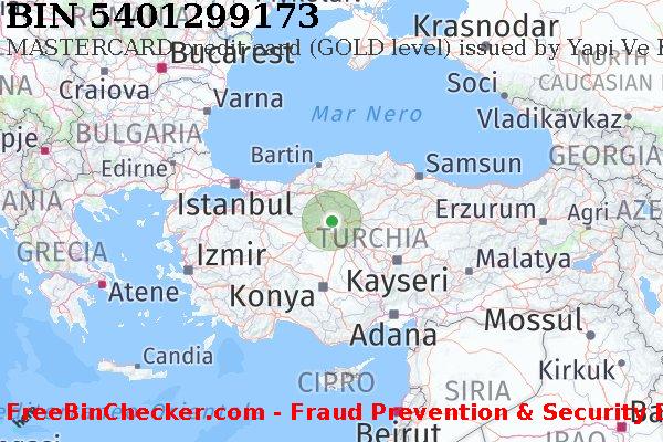 5401299173 MASTERCARD credit Turkey TR Lista BIN