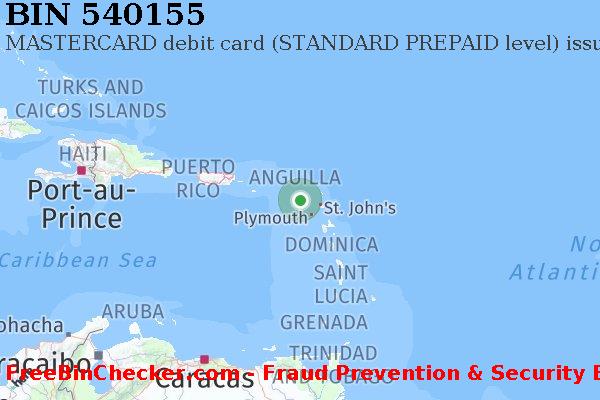 540155 MASTERCARD debit Saint Kitts and Nevis KN BINリスト