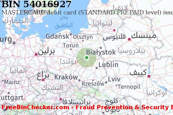 54016927 MASTERCARD debit Poland PL قائمة BIN