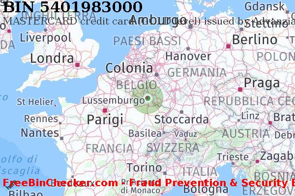 5401983000 MASTERCARD credit Luxembourg LU Lista BIN
