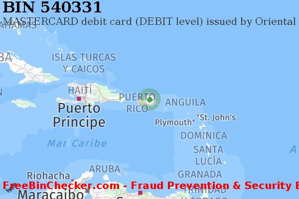 540331 MASTERCARD debit Puerto Rico PR Lista de BIN