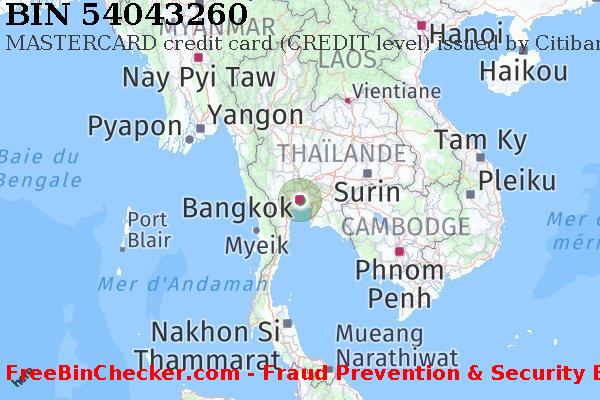 54043260 MASTERCARD credit Thailand TH BIN Liste 