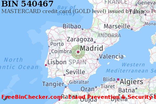 540467 MASTERCARD credit Spain ES BIN List