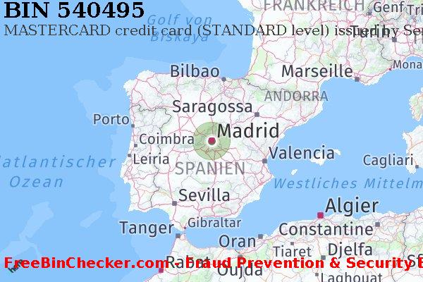540495 MASTERCARD credit Spain ES BIN-Liste