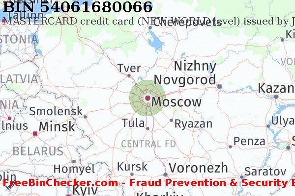 54061680066 MASTERCARD credit Russian Federation RU BIN List