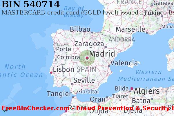 540714 MASTERCARD credit Spain ES BIN List