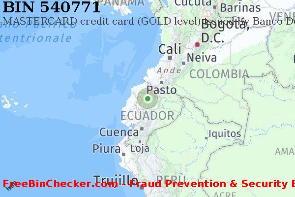 540771 MASTERCARD credit Ecuador EC Lista BIN