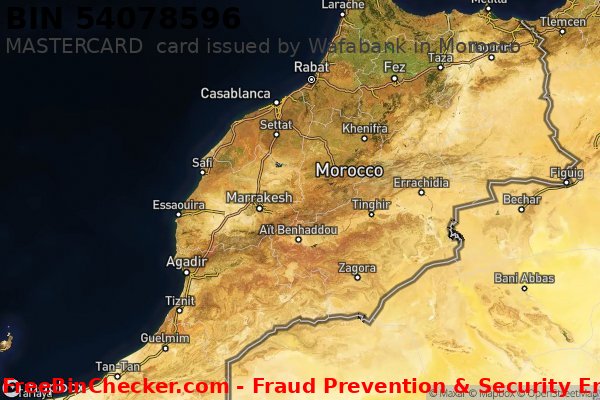 54078596 MASTERCARD  Morocco MA BIN List