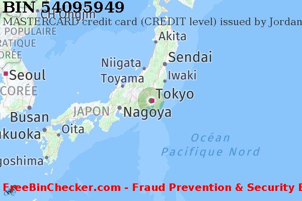 54095949 MASTERCARD credit Japan JP BIN Liste 