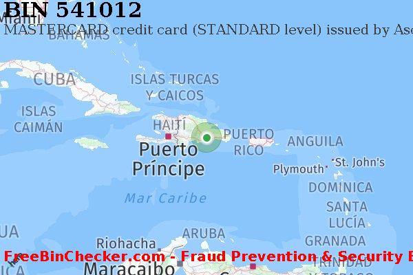 541012 MASTERCARD credit Dominican Republic DO Lista de BIN