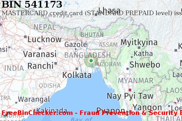 541173 MASTERCARD credit Bangladesh BD बिन सूची