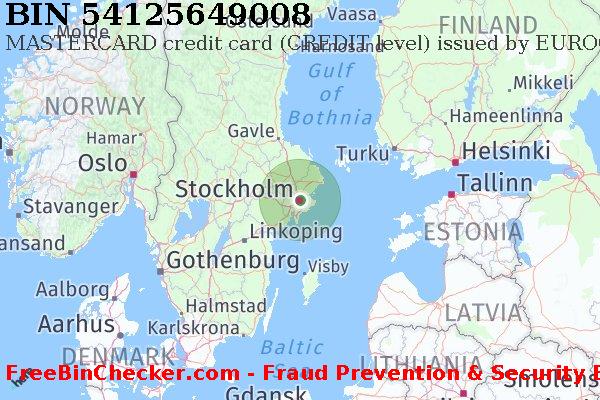 54125649008 MASTERCARD credit Sweden SE BIN List