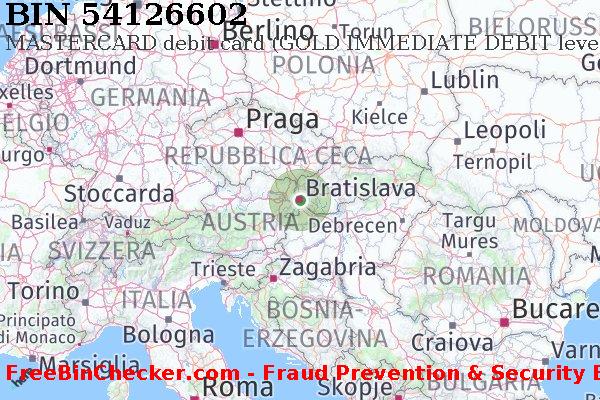 54126602 MASTERCARD debit Slovakia (Slovak Republic) SK Lista BIN