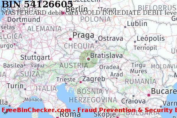 54126605 MASTERCARD debit Slovakia (Slovak Republic) SK Lista de BIN