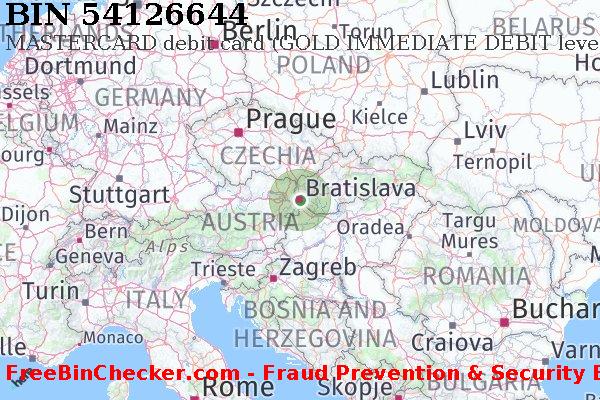 54126644 MASTERCARD debit Slovakia (Slovak Republic) SK BIN Danh sách
