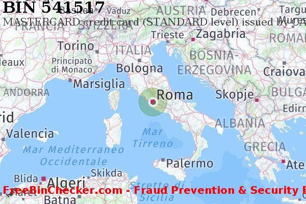 541517 MASTERCARD credit Italy IT Lista BIN