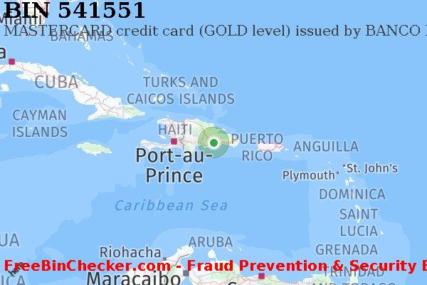 541551 MASTERCARD credit Dominican Republic DO বিন তালিকা
