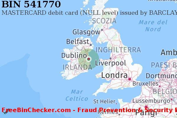 541770 MASTERCARD debit Ireland IE Lista BIN