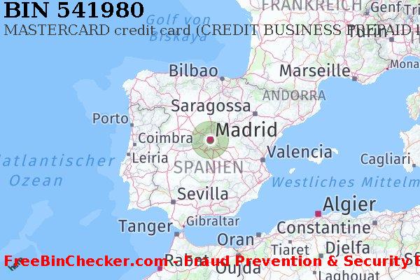 541980 MASTERCARD credit Spain ES BIN-Liste