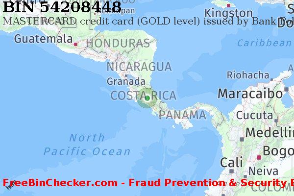 54208448 MASTERCARD credit Costa Rica CR BIN List