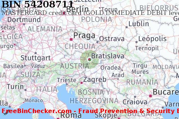 54208711 MASTERCARD credit Slovakia (Slovak Republic) SK Lista de BIN