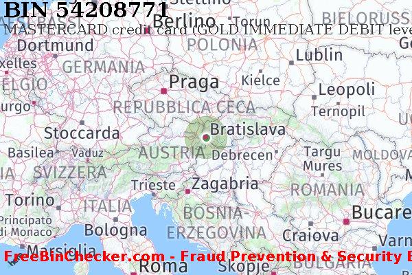 54208771 MASTERCARD credit Slovakia (Slovak Republic) SK Lista BIN