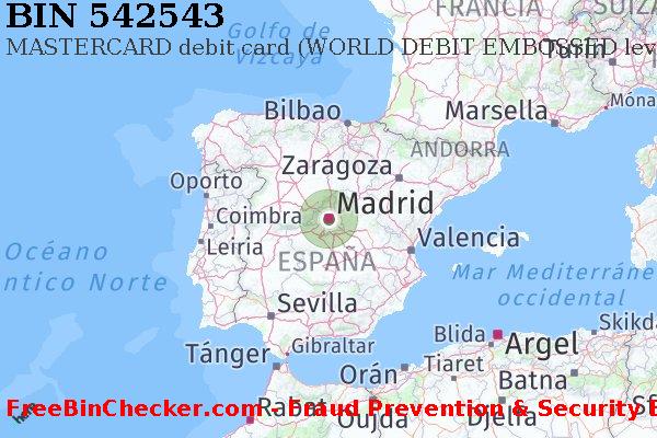 542543 MASTERCARD debit Spain ES Lista de BIN