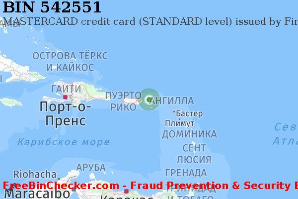 542551 MASTERCARD credit Virgin Islands (U.S.) VI Список БИН