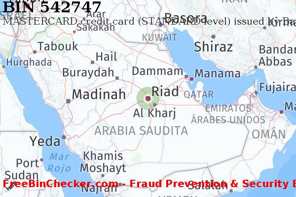 542747 MASTERCARD credit Saudi Arabia SA Lista de BIN