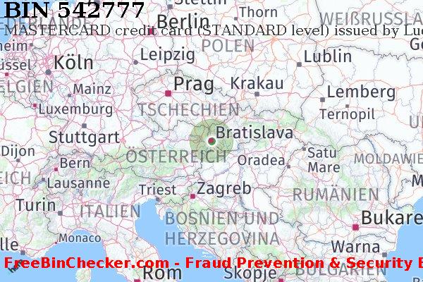 542777 MASTERCARD credit Slovakia (Slovak Republic) SK BIN-Liste