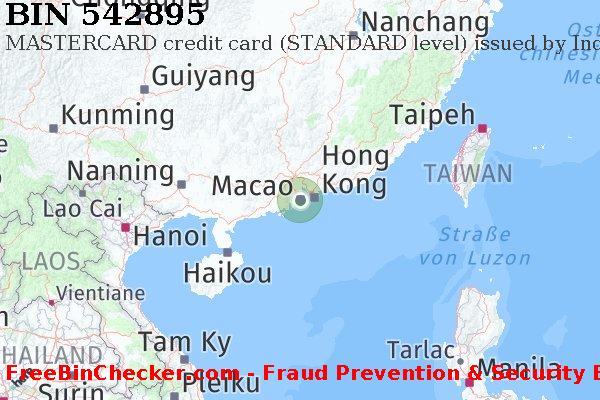 542895 MASTERCARD credit Macau MO BIN-Liste