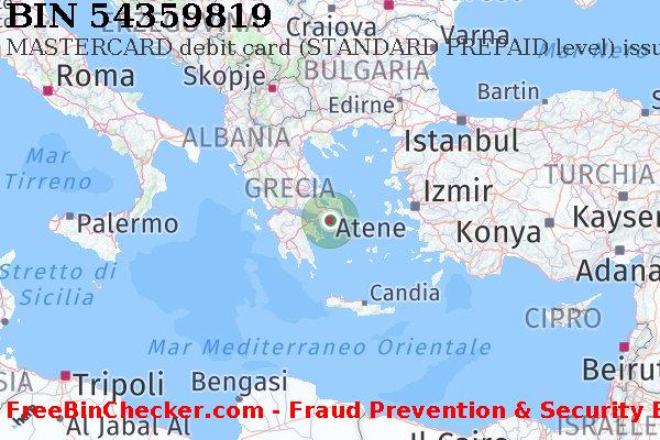 54359819 MASTERCARD debit Greece GR Lista BIN