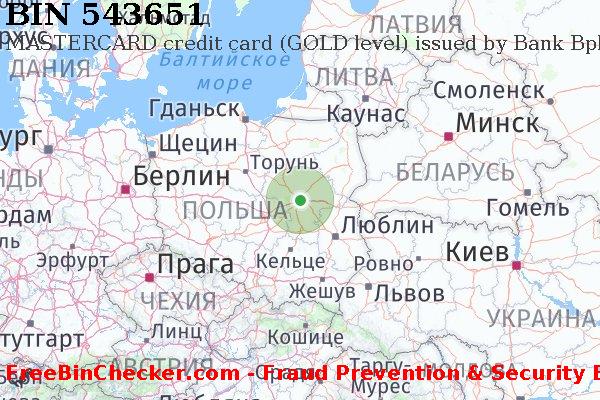 543651 MASTERCARD credit Poland PL Список БИН