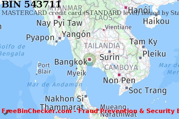 543711 MASTERCARD credit Thailand TH Lista de BIN