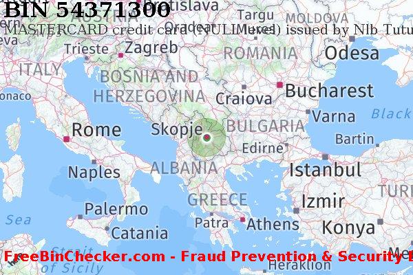 54371300 MASTERCARD credit Macedonia MK BIN Danh sách