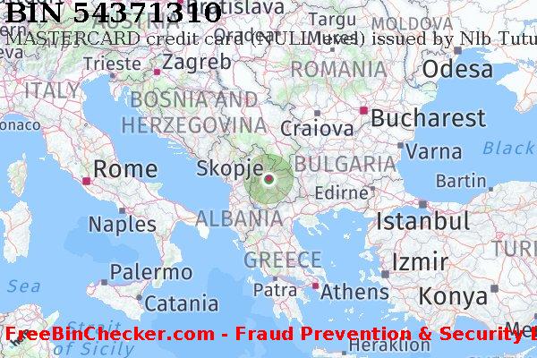 54371310 MASTERCARD credit Macedonia MK BIN List