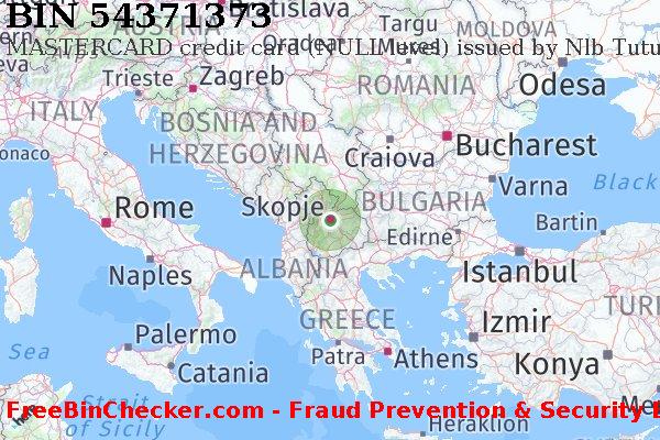 54371373 MASTERCARD credit Macedonia MK BIN List